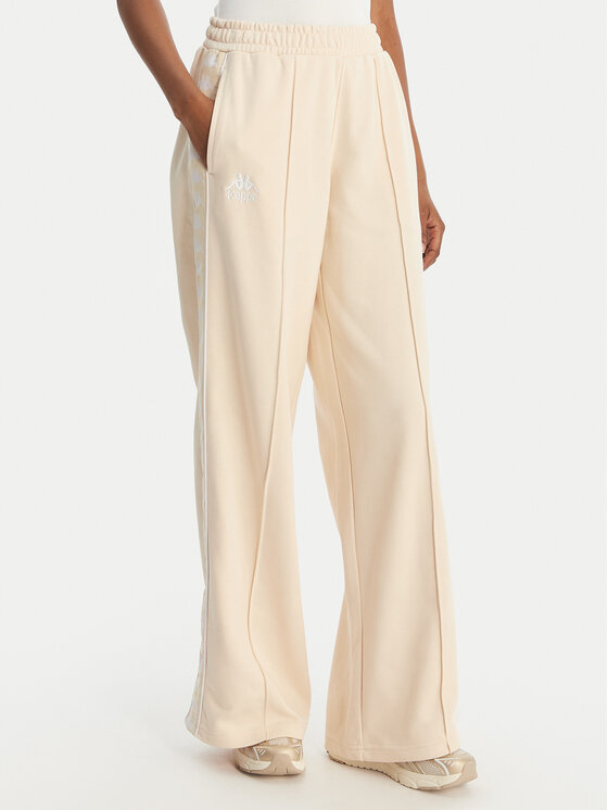 Kappa Kappa Pantaloni trening Banda Malorie 37256WW Écru Regular Fit