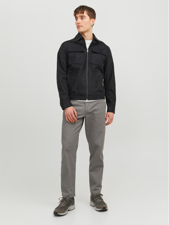 Jack&Jones Jack&Jones Μπουφάν από απομίμηση δέρματος 12213082 Μαύρο Regular Fit