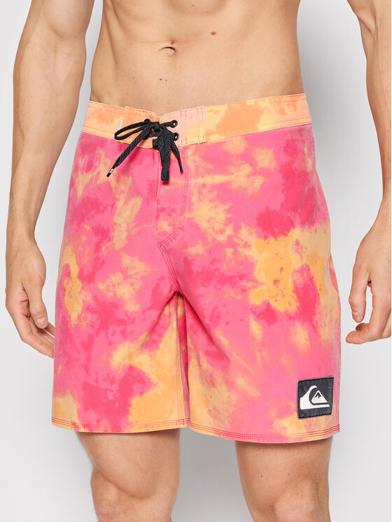 Quiksilver Quiksilver Pantaloni scurți pentru înot Surfsilk Acid Wash EQYBS04671 Roz Regular Fit