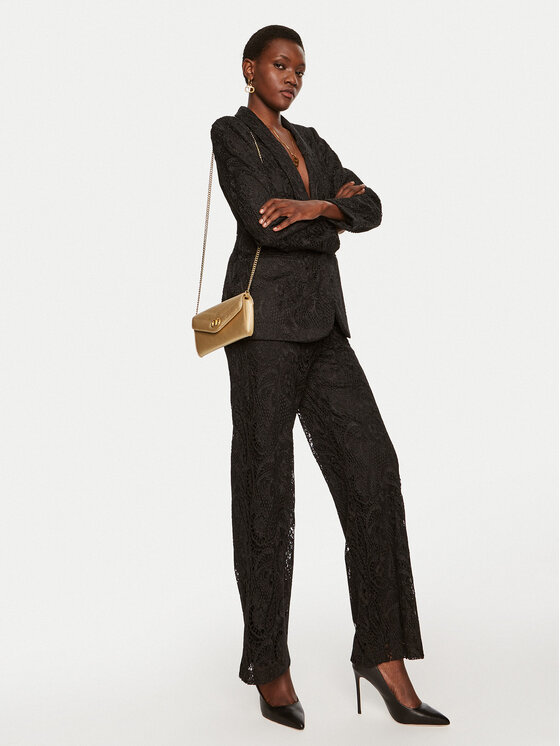 TWINSET TWINSET Riidest püksid 242TP2466 Must Wide Leg