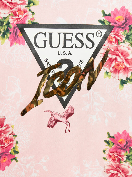 Guess Guess Суитшърт J4YQ02 KA6R3 Розов Regular Fit