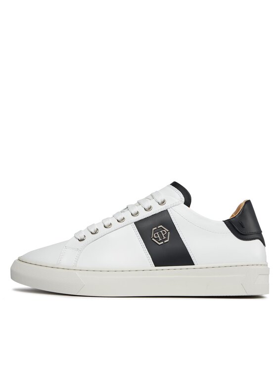 PHILIPP PLEIN PHILIPP PLEIN Sneakers Leather Lo-Top Sneakers Hexagon AACS MSC3905 PLE075N Bianco