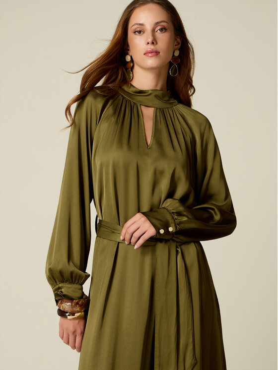 Oltre Oltre Sukienka codzienna 7087J000980N0H5 Zielony A-Line Fit