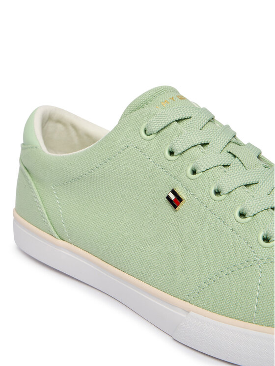 Tommy Hilfiger Tommy Hilfiger Teniszcipő Th Low Profile Vulc Canvas FW0FW09102 Zöld