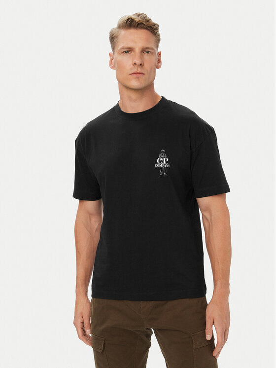 C.P. Company C.P. Company Marškinėliai 21CMTS166A005100W Juoda Regular Fit