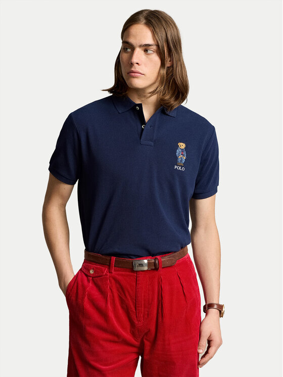 Polo Ralph Lauren Polo 710853312027 Tumši zils Slim Fit