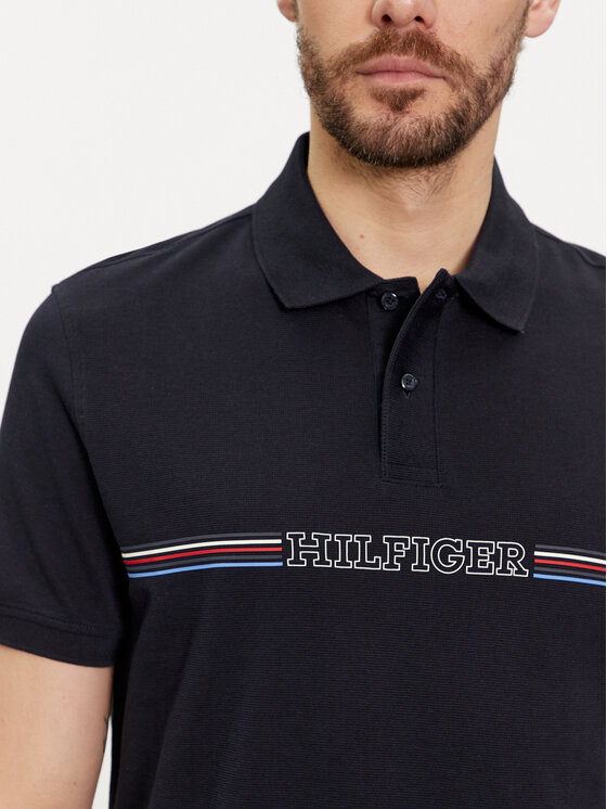 Tommy hilfiger chest stripe polo discount