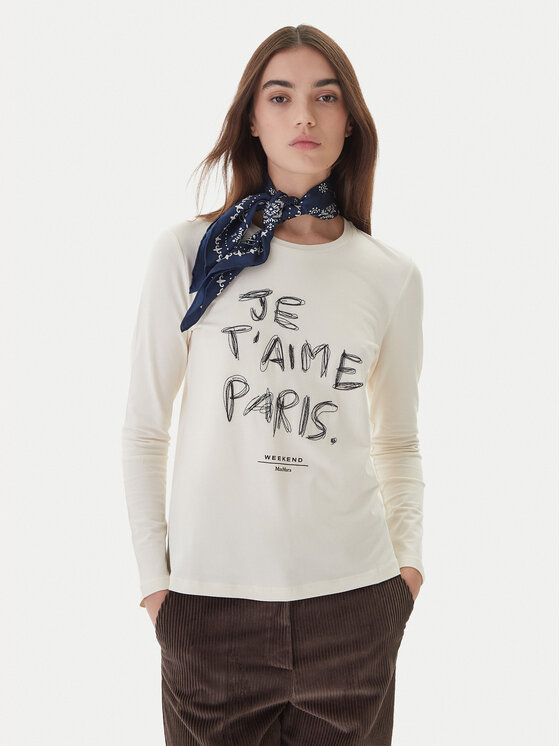 Weekend Max Mara Weekend Max Mara Μπλουζάκι Renoir 2525946032 Εκρού Regular Fit