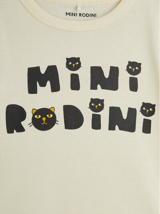 MINI RODINI MINI RODINI T-Shirt Cats 2512010611 Λευκό Regular Fit