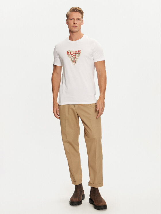 Guess Guess T-krekls M4BI44 I3Z14 Balts Regular Fit