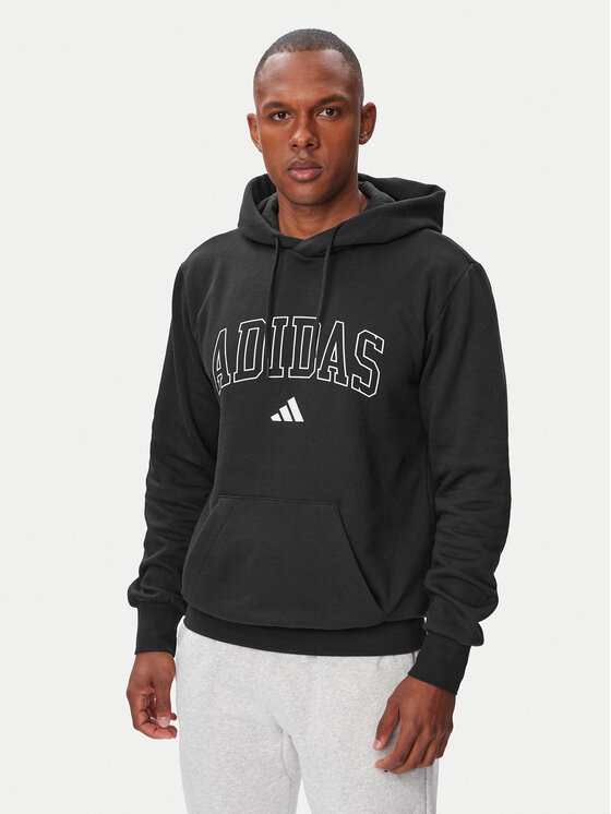 adidas Hanorac Collegiate Script Graphic Hoodie KC7187 Negru Regular Fit