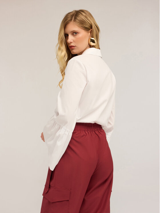 Motivi Motivi Camicia 5257Q000847N011 Bianco Regular Fit