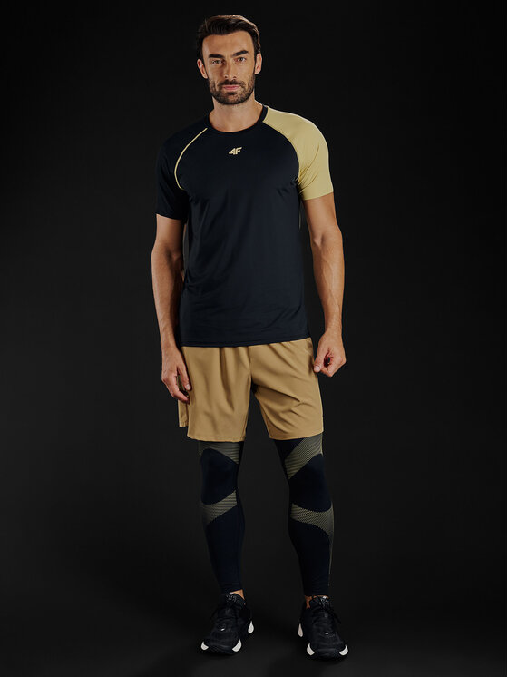 4F 4F Koszulka techniczna GOLDEN WARRIOR Czarny Regular Fit