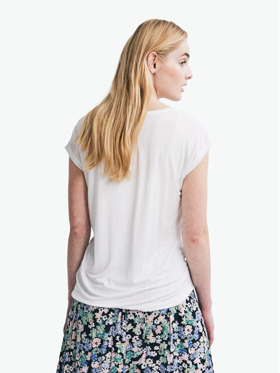 Pieces Pieces T-krekls Billo 17078732 Balts Loose Fit