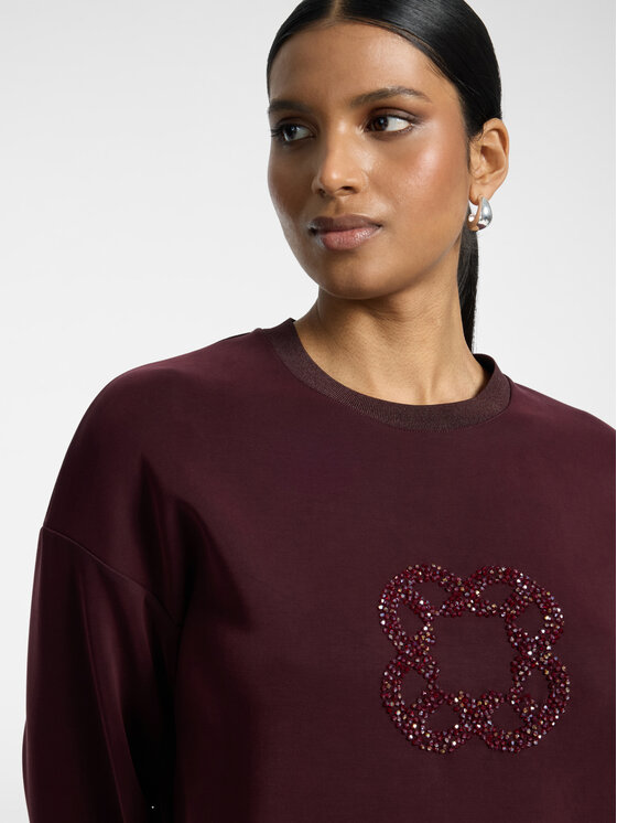 Elena Mirò Elena Mirò Bluza G809Z000680N039 Bordowy Regular Fit