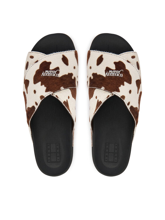 Tommy Jeans Tommy Jeans Pantoletten Tjw Comfort Slides Calf Hair EN0EN02941 Bunt