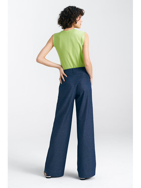NIFE NIFE Kalhoty z materiálu SD83 Modrá Regular Fit
