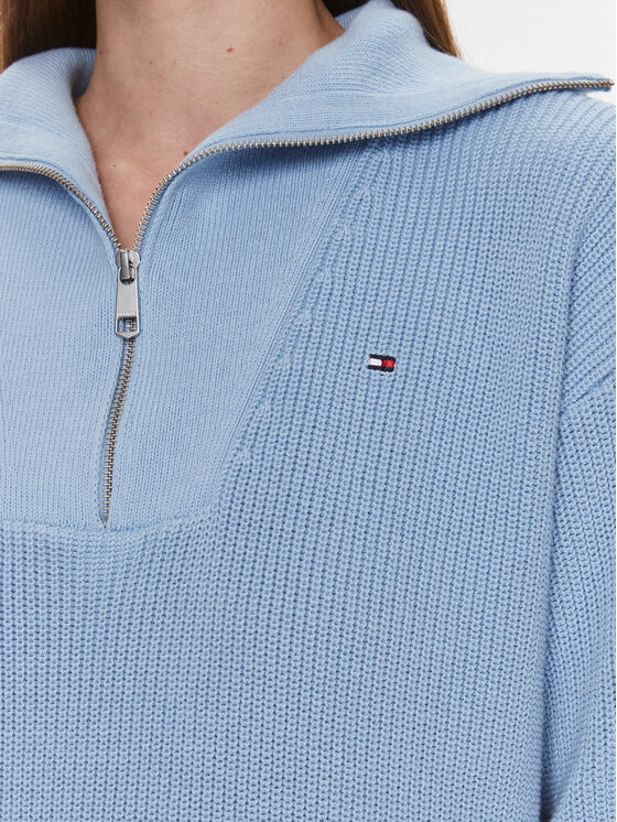 Tommy Hilfiger Tommy Hilfiger Pulover WW0WW42420 Modra Regular Fit