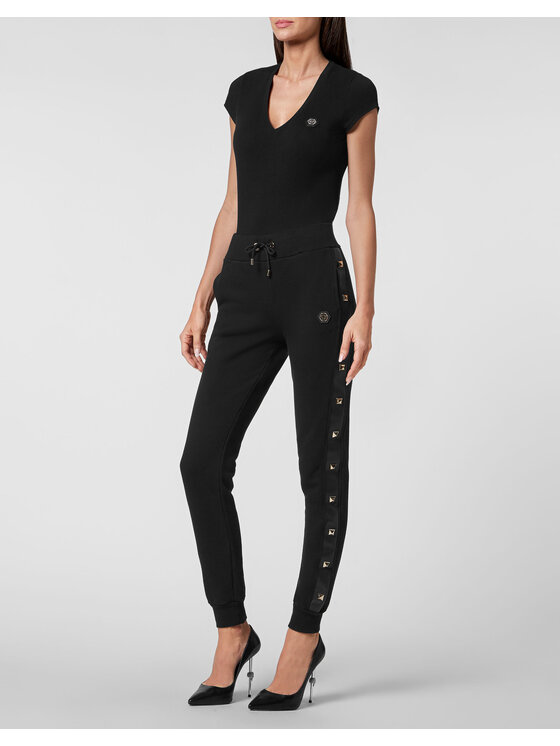 PHILIPP PLEIN PHILIPP PLEIN Spodnie dresowe 4499 Czarny Jogger Fit