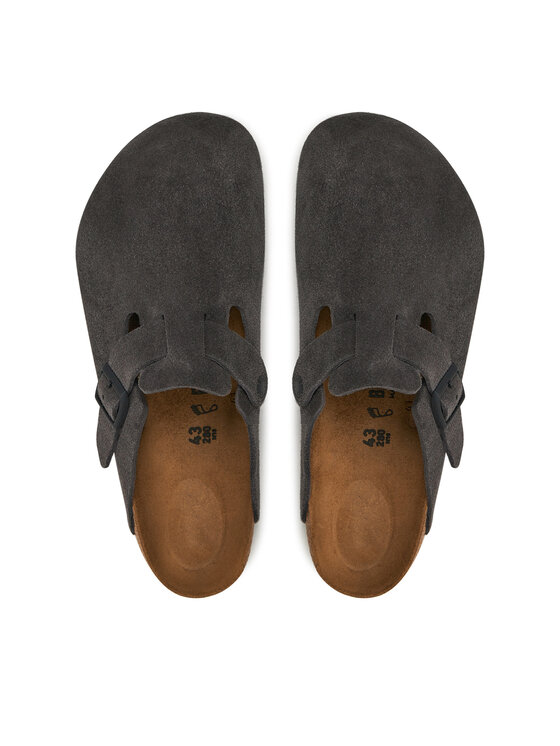 Birkenstock Birkenstock Klapki Boston zamsz 1028602 Szary