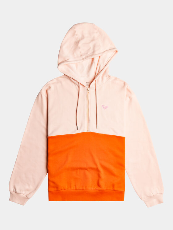 Roxy Roxy Majica dugih rukava Ess Nrj Cbk Hoo Otlr ERJFT04673 Écru Regular Fit