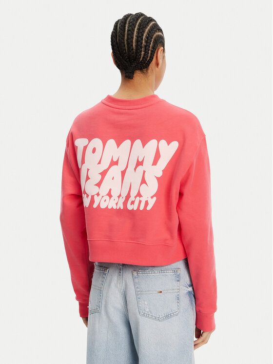Tommy Jeans Tommy Jeans Pulóver DW0DW21345 Rózsaszín Relaxed Fit