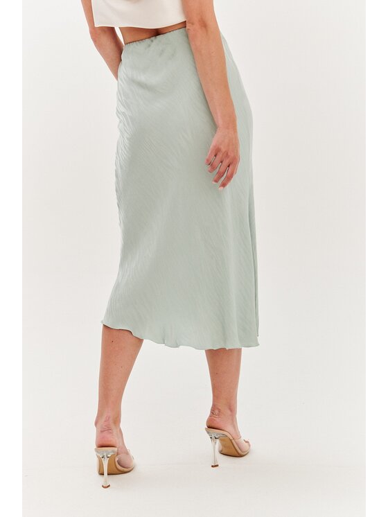 NAOKO NAOKO Midi sukně Misty Morning Zelená Regular Fit