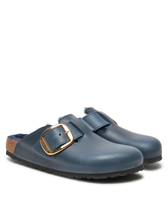 Birkenstock Birkenstock Ciabatte Boston Bb Shearling Leoi 1028014 Blu scuro