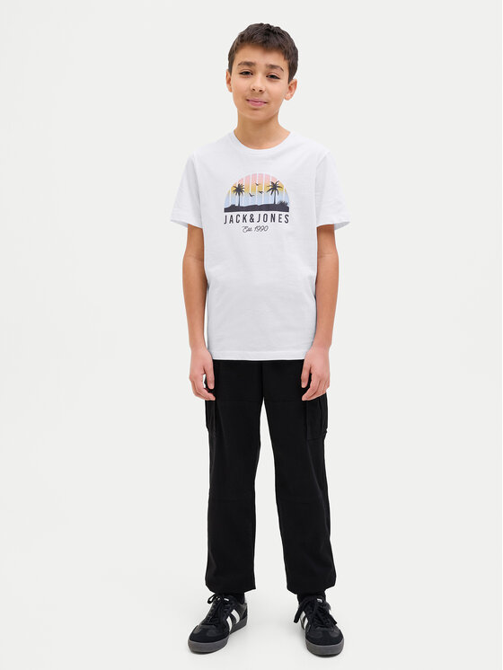 Jack&Jones Junior Jack&Jones Junior T-krekls Palm 12269922 Balts Regular Fit