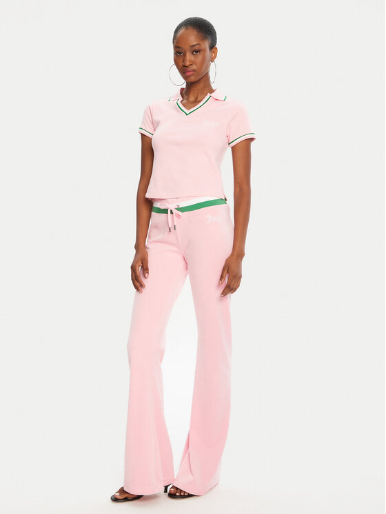 Juicy Couture Juicy Couture Spodnie dresowe Velour JCWBJ225352 Różowy Regular Fit