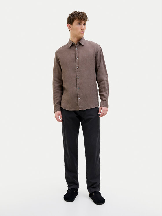 Jack & Jones Jack & Jones Bavlnené nohavice Kane 12274977 Čierna Relaxed Fit