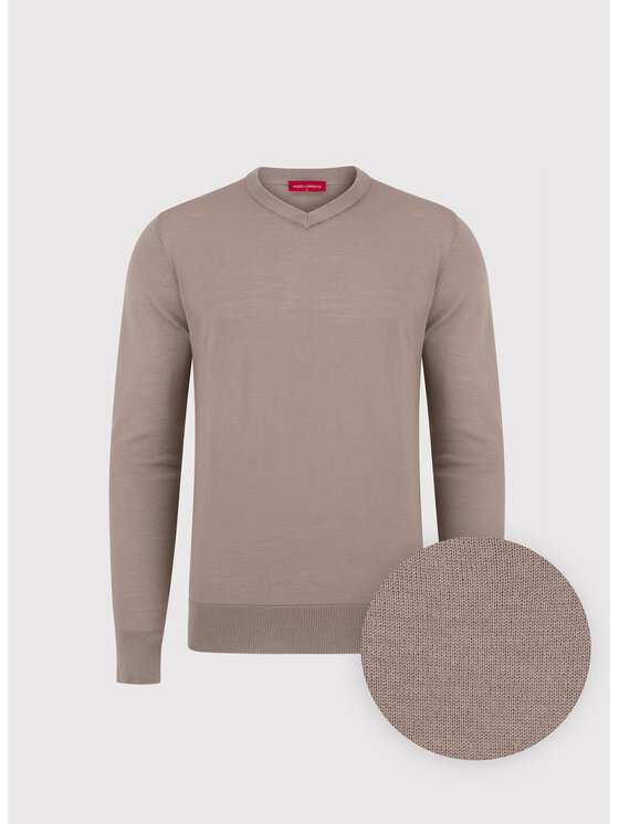 Pako Lorente Pako Lorente Sweter P26WP-2X-008 Beżowy Straight Fit
