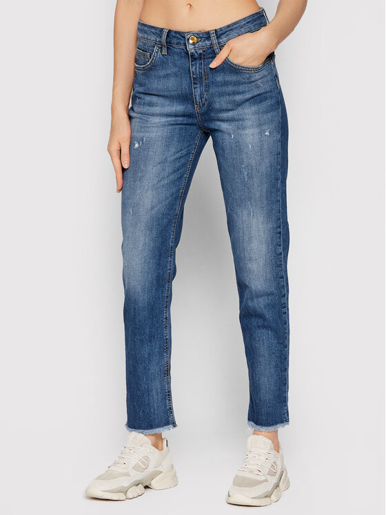 Liu Jo Jeans hlače UF1034 D4659 Modra Slim Fit