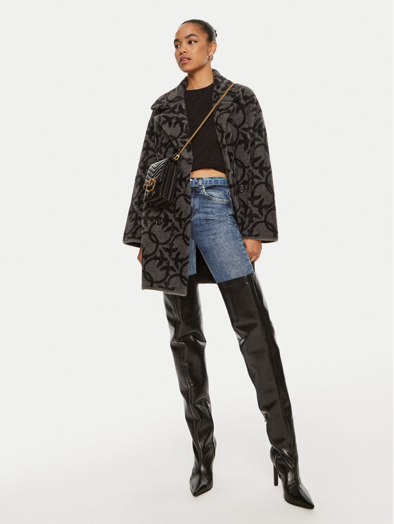 PINKO Pinko Преходно палто Toro 101573 A21Q Сив Relaxed Fit