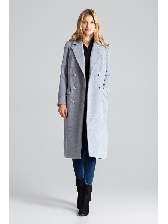 FIGL FIGL Παλτό M681 Γκρι Regular Fit