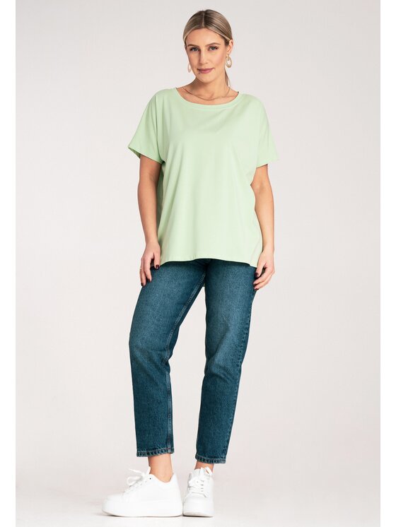 FIGL FIGL Tričko M1164 Zelená Regular Fit