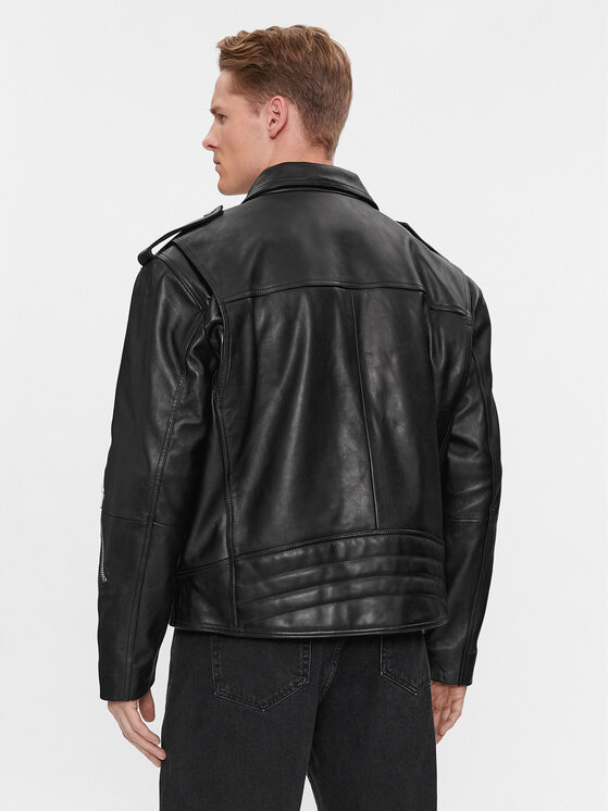 Calvin Klein Jeans Calvin Klein Jeans Кожено яке J30J323398 Черен Oversize