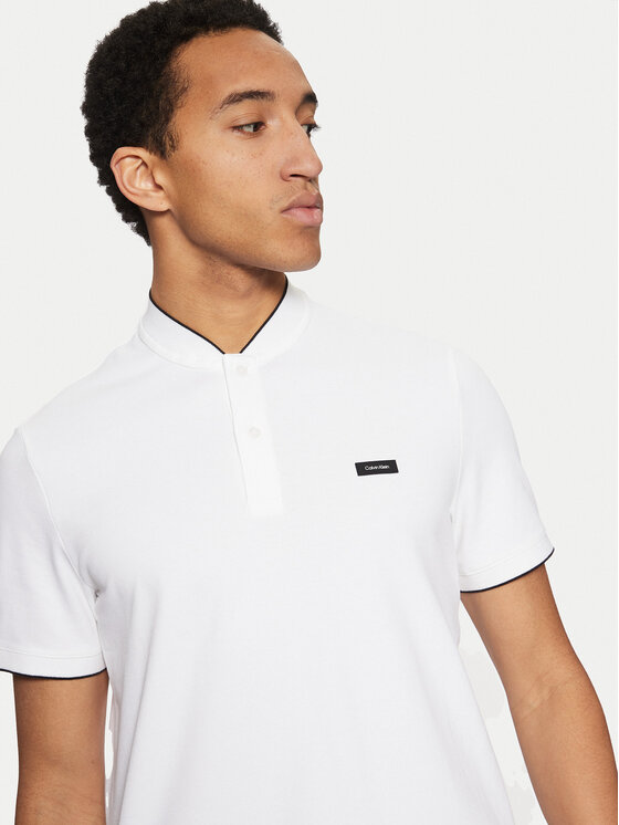 Calvin Klein Calvin Klein Polo K10K114139 Biały Regular Fit