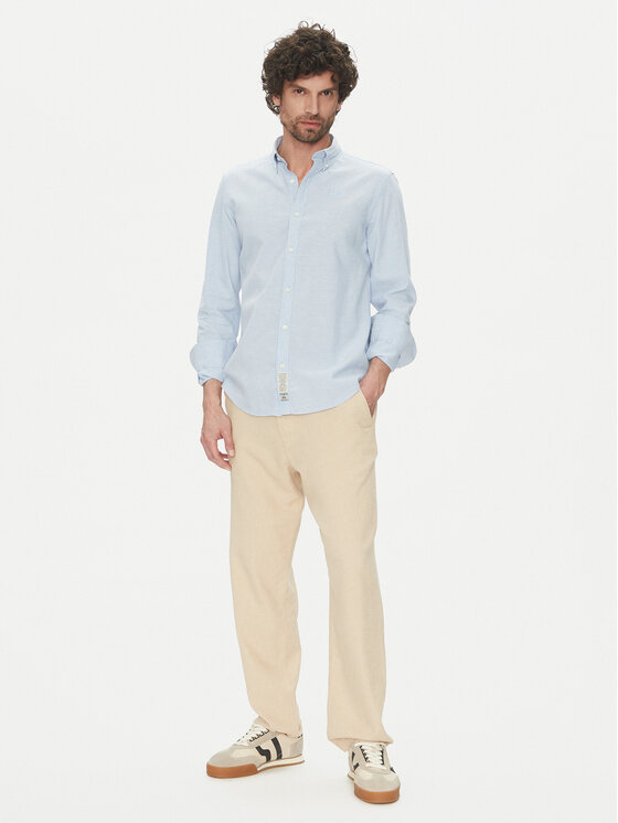 La Martina La Martina Krekls Alvin MAC006 TL141 Gaiši zils Regular Fit
