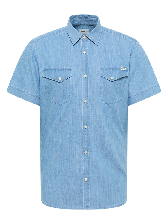 Mustang Mustang Camicia Style Eloy Blu Regular Fit