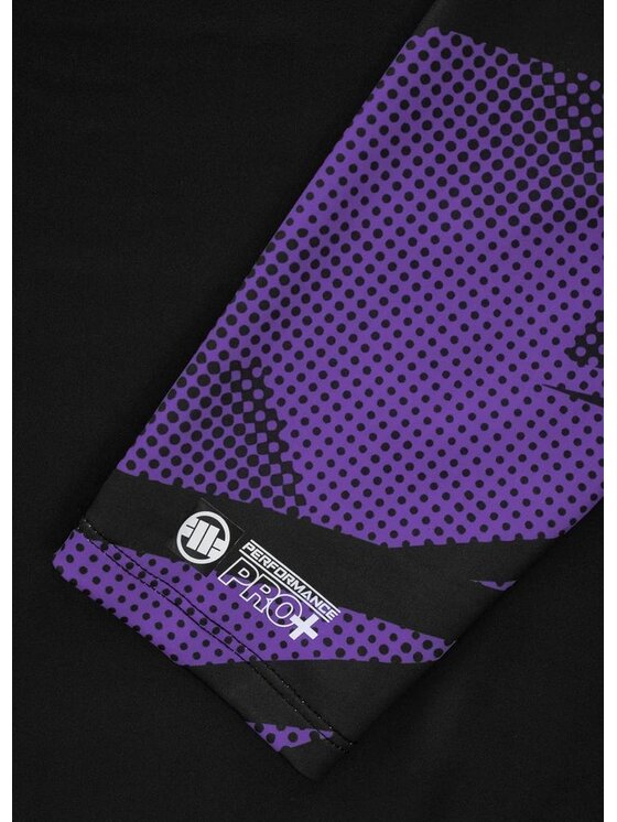 PITBULL PITBULL Koszulka techniczna Longsleeve Rashguard Performance Pro plus Belt S Fioletowy Regular Fit