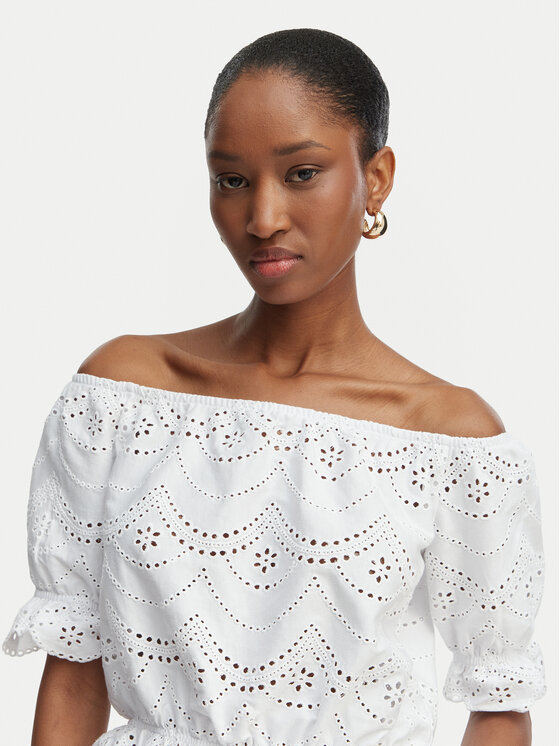 Guess Guess Blusa W6GP47 K3336 Bianco Regular Fit