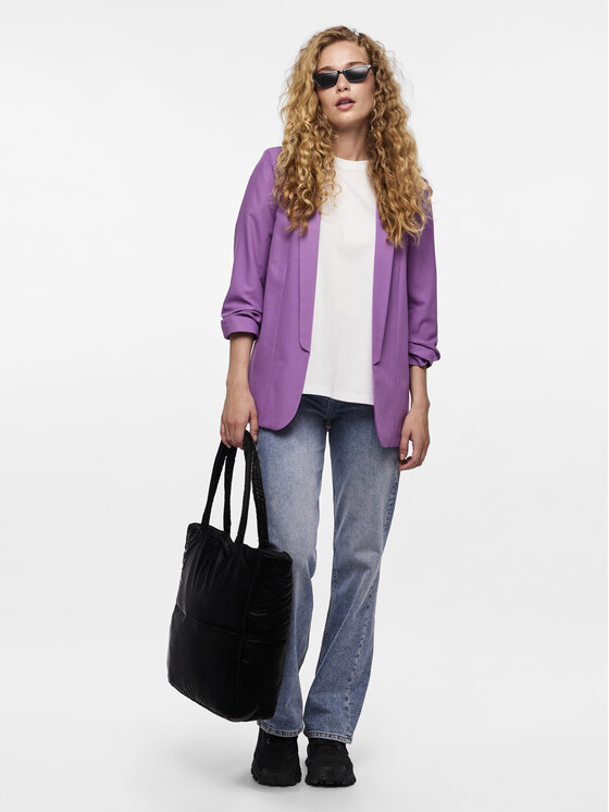 Pieces Pieces Marynarka Bosella 17090996 Fioletowy Regular Fit