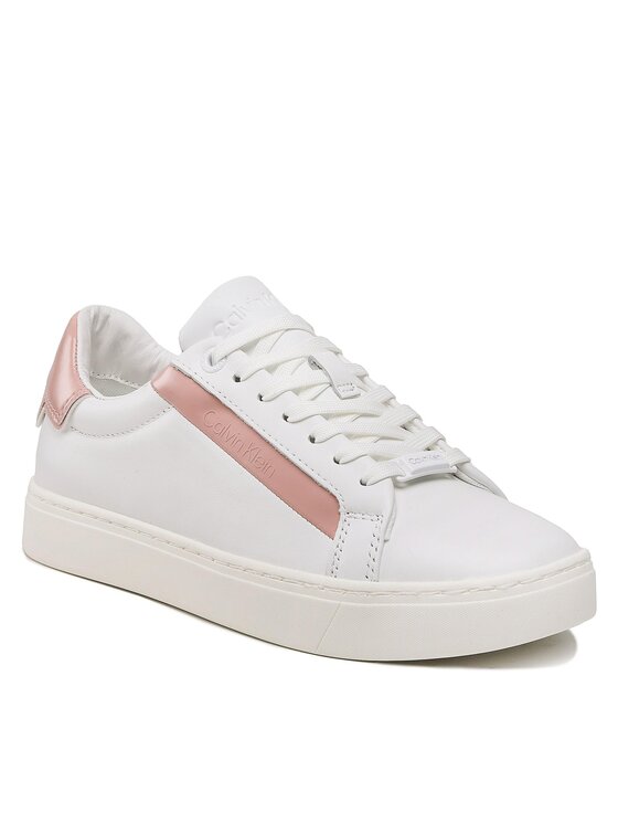 Calvin Klein Calvin Klein Sneakersy Logo Cupsole Lace Up HW0HW01353 Biela