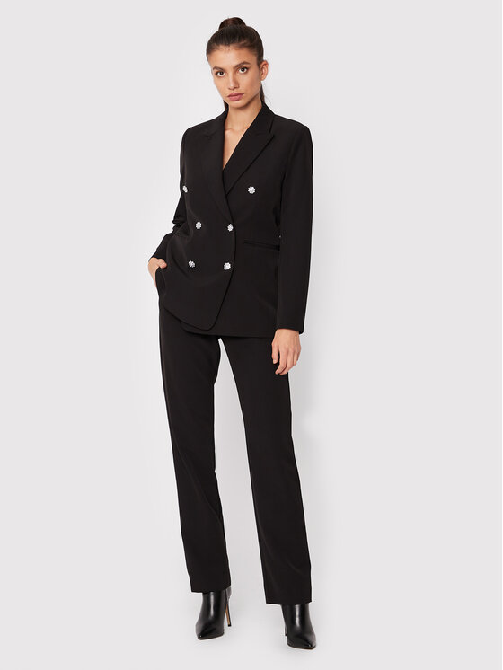 Custommade Custommade Hlače Otilia 999425525 Crna Regular Fit