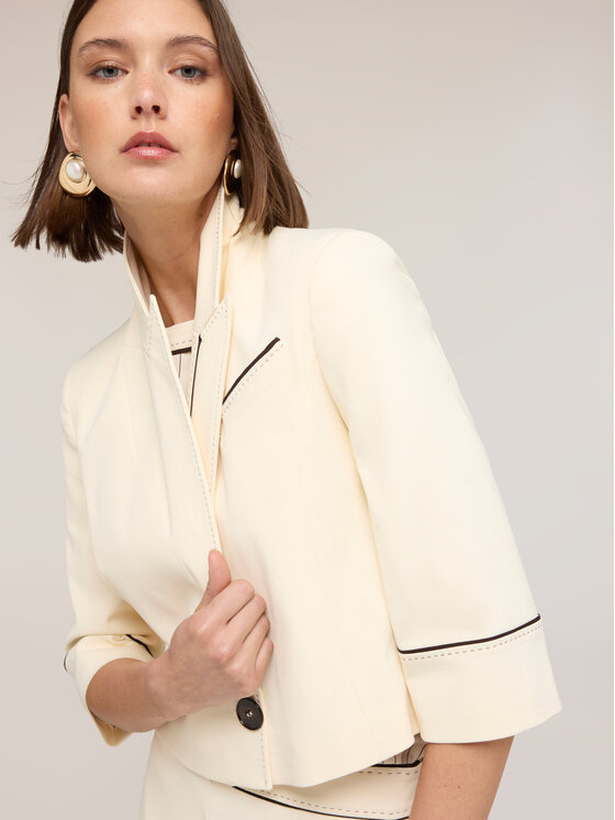 Motivi Motivi Giacca di transizione Q073Q001095N011 Bianco Regular Fit