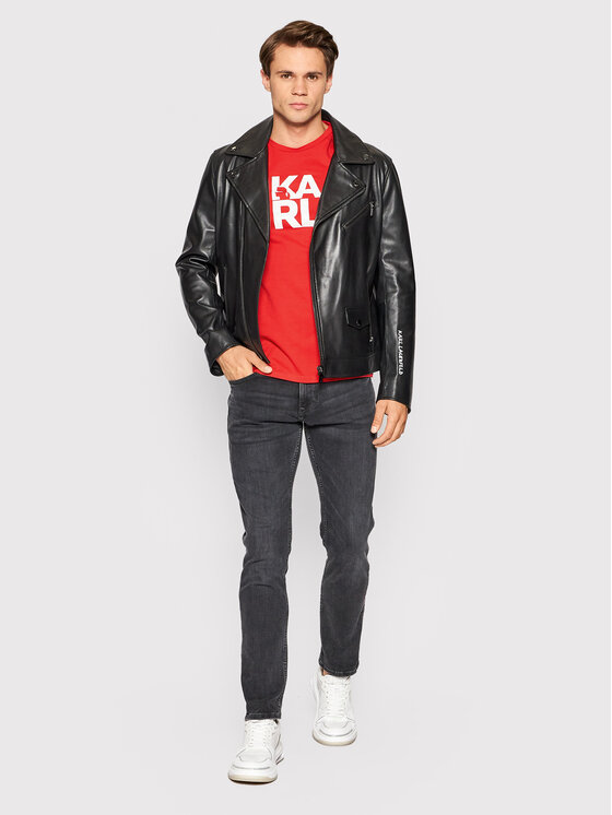 KARL LAGERFELD KARL LAGERFELD T-shirt Classic KL22MTS01 Rosso Regular Fit