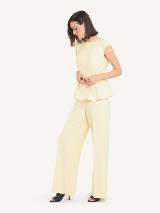KMX KMX Spodnie materiałowe 810140023 Żółty Flare Fit