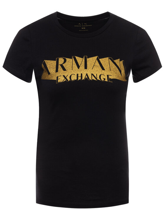 Armani Exchange Armani Exchange T-shirt 6GYTEB YJR9Z 1200 Noir Slim Fit