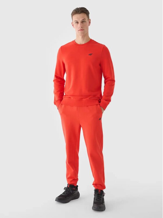 4F 4F Teplákové nohavice 4FWMM00TTROM0943-70S Oranžová Regular Fit